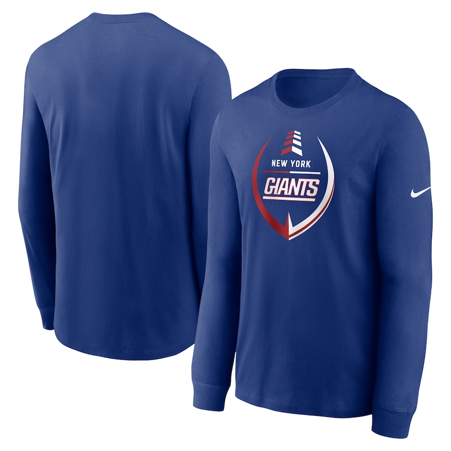 New York Giants Football Royal Icon Legend Long Sleeve T-Shirt - Man