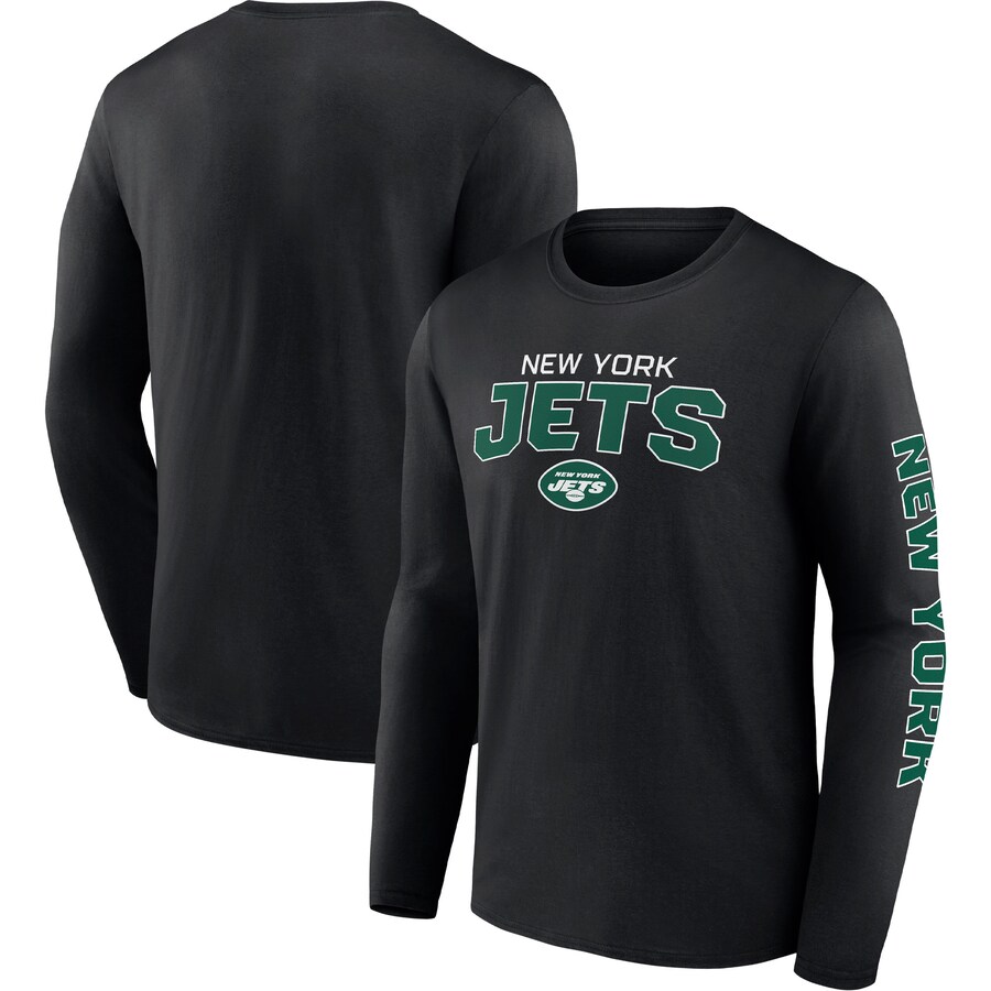 New York Jets Black Go the Distance Long Sleeve T-Shirt - Man
