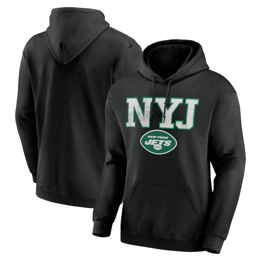 New York Jets Black Scoreboard Pullover Hoodie - Man New York Jets Black Scoreboard Pullover Hoodie - Man