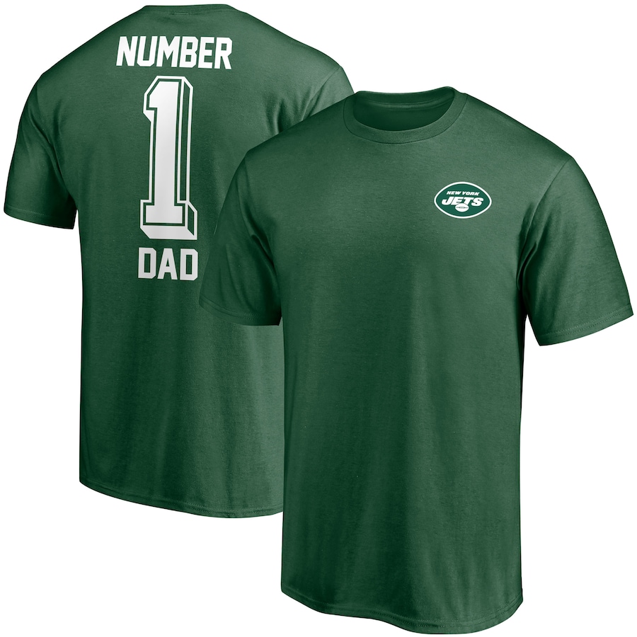 New York Jets Green #1 Dad T-Shirt - Man