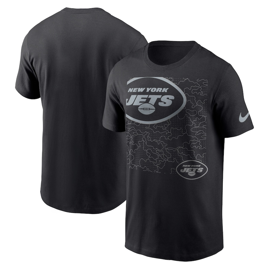 New York Jets Football Black RFLCTV T-Shirt - Man