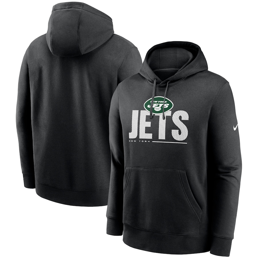 New York Jets Football Black Team Impact Club Pullover Hoodie - Man