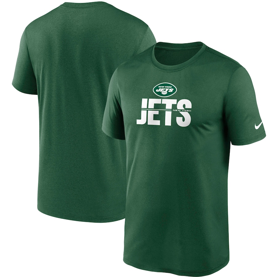 New York Jets Football Green Legend Microtype Performance T-Shirt - Man