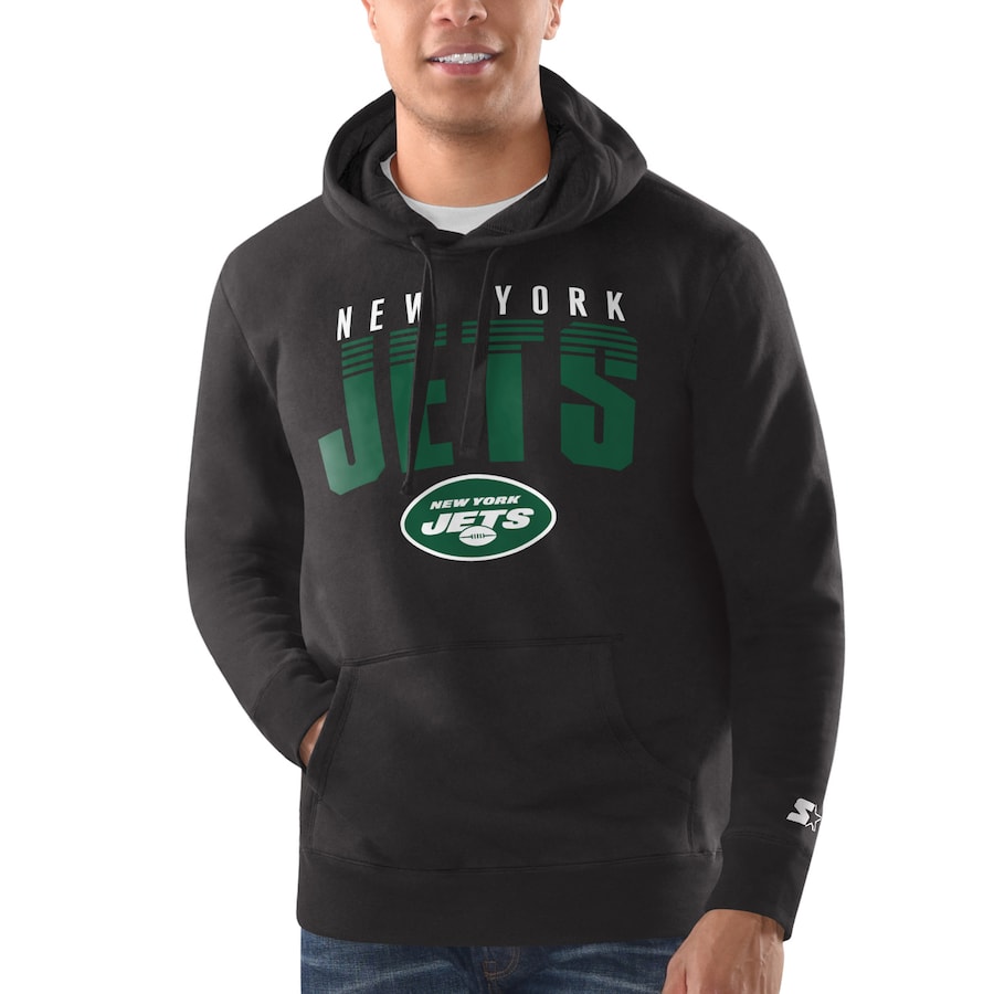 New York Jets Starter Black Classic Pullover Hoodie - Man New York Jets Starter Black Classic Pullover Hoodie - Man