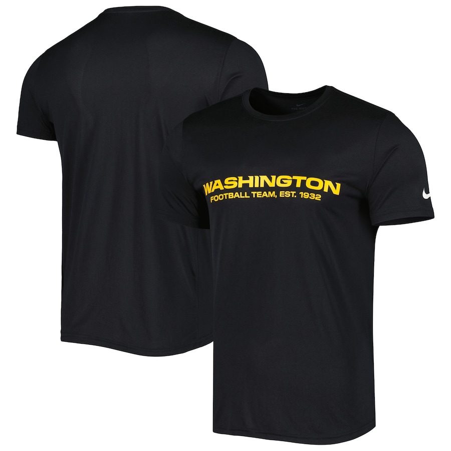 Football Washington Football Team Black Sideline Essential Performance T-Shirt - Man Football Washington Football Team Black Sideline Essential Performance T-Shirt - Man