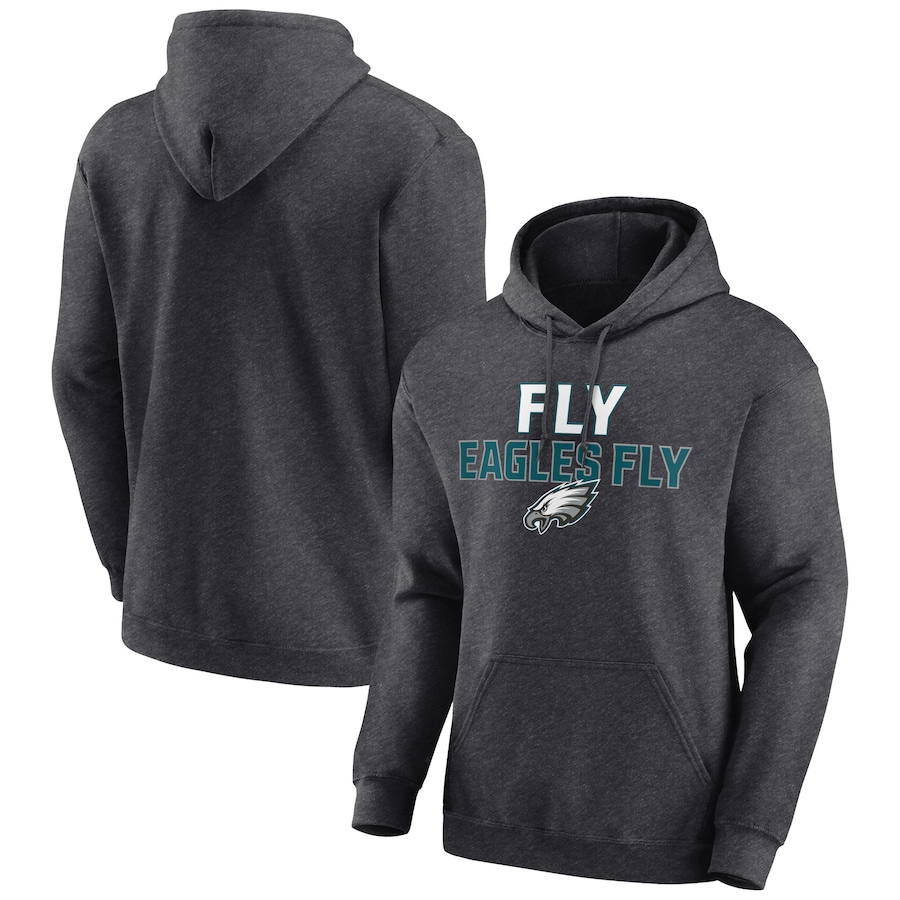Philadelphia Eagles Charcoal Victory Earned Pullover Hoodie - Man
