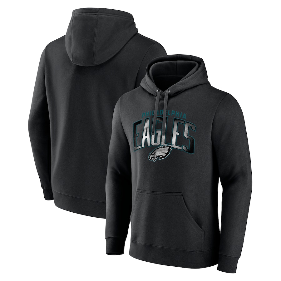 Philadelphia Eagles Black Smoke Arch Pullover Hoodie - Man