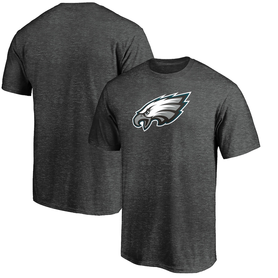 Philadelphia Eagles Heathered Charcoal Primary Logo Team T-Shirt - Man