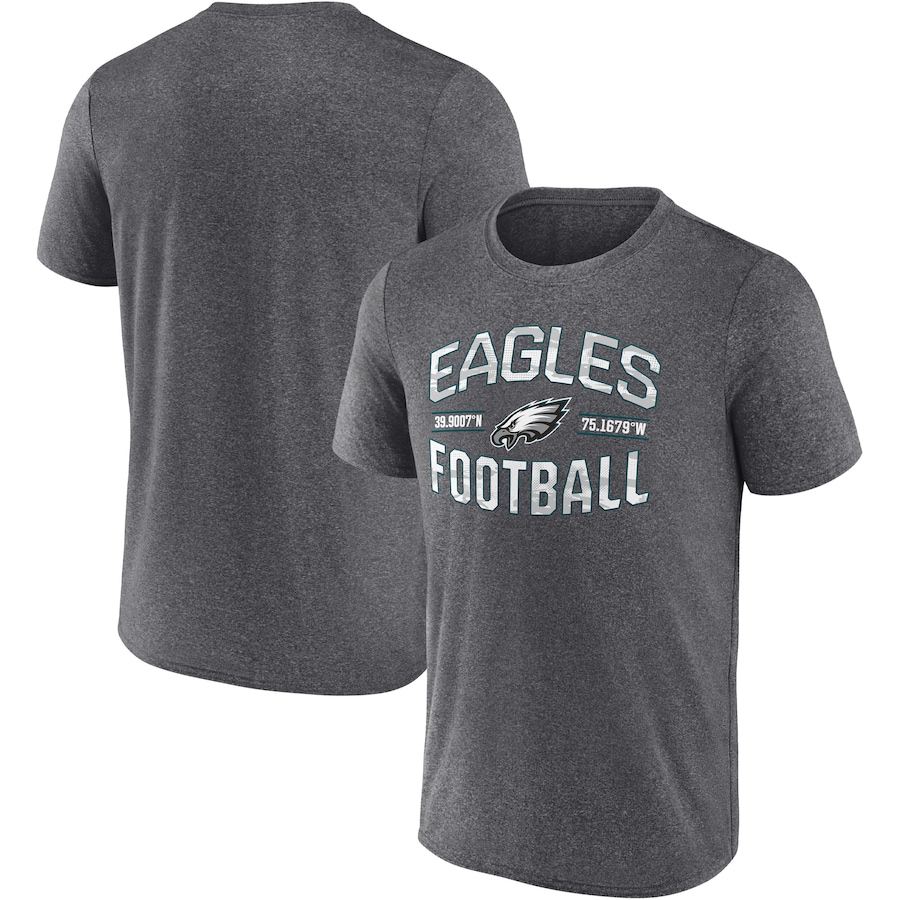 Philadelphia Eagles Heathered Charcoal Want To Play T-Shirt - Man