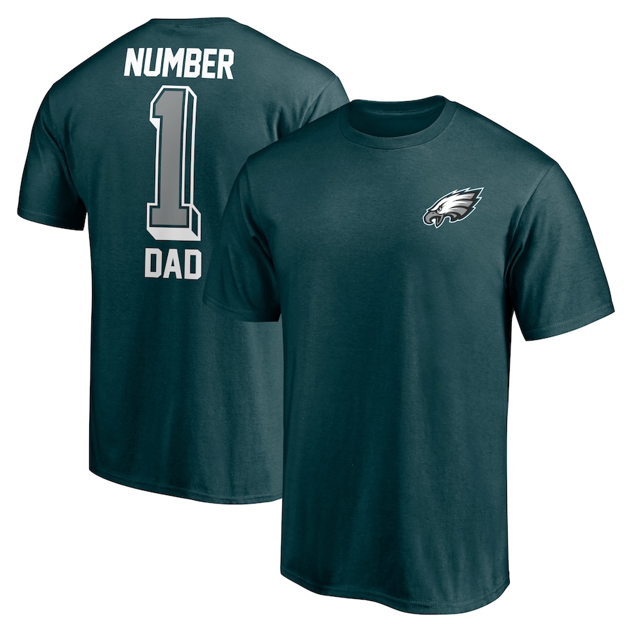 Philadelphia Eagles Midnight Green #1 Dad T-Shirt - Man