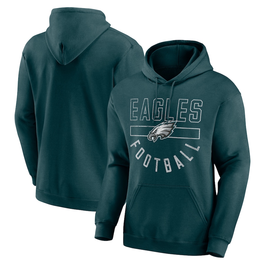 Philadelphia Eagles Midnight Green Bubble Screen Pullover Hoodie - Man