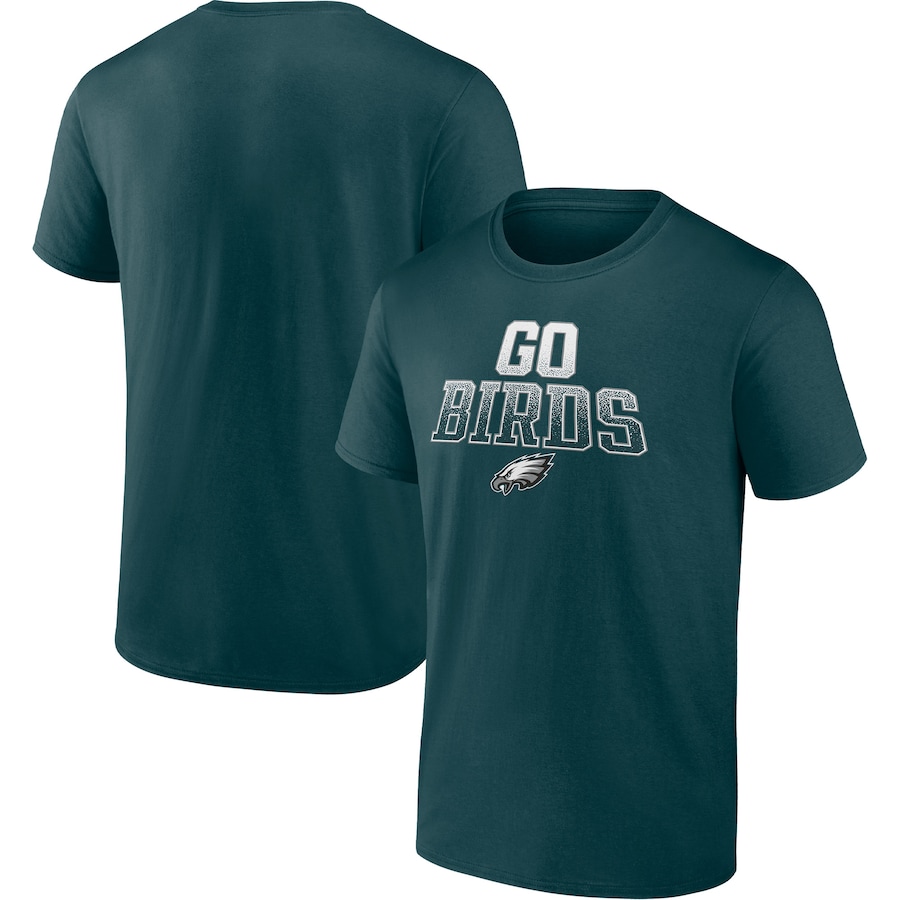 Philadelphia Eagles Midnight Green Go Birds Heavy Hitter T-Shirt - Man