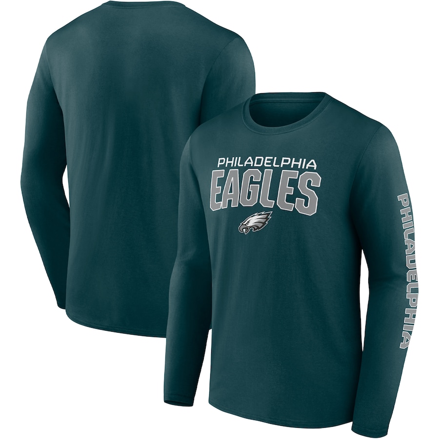 Philadelphia Eagles Midnight Green Go the Distance Long Sleeve T-Shirt - Man