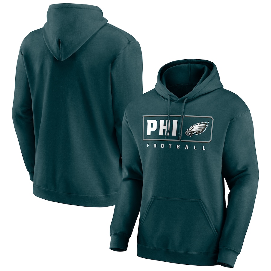 Philadelphia Eagles Midnight Green Hustle Pullover Hoodie - Man