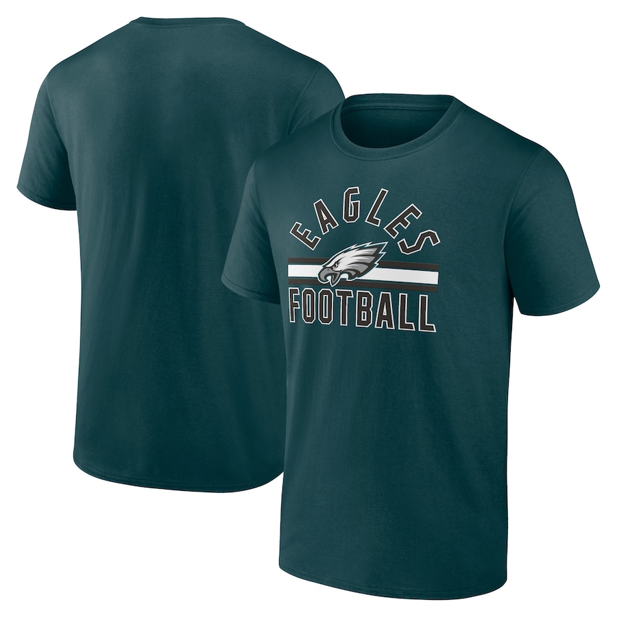 Philadelphia Eagles Midnight Green Standard Arch Stripe T-Shirt - Man Philadelphia Eagles Midnight Green Standard Arch Stripe T-Shirt - Man