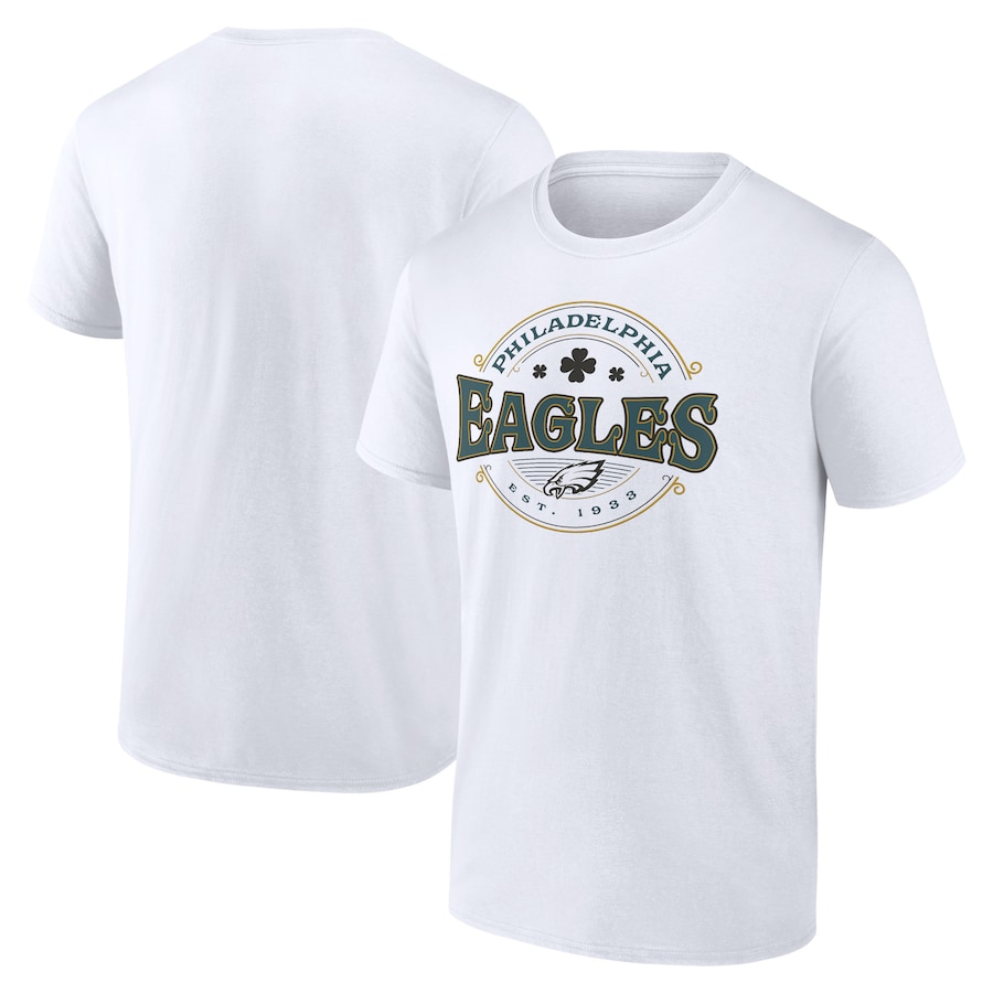 Philadelphia Eagles White Lucky Team T-Shirt - Man