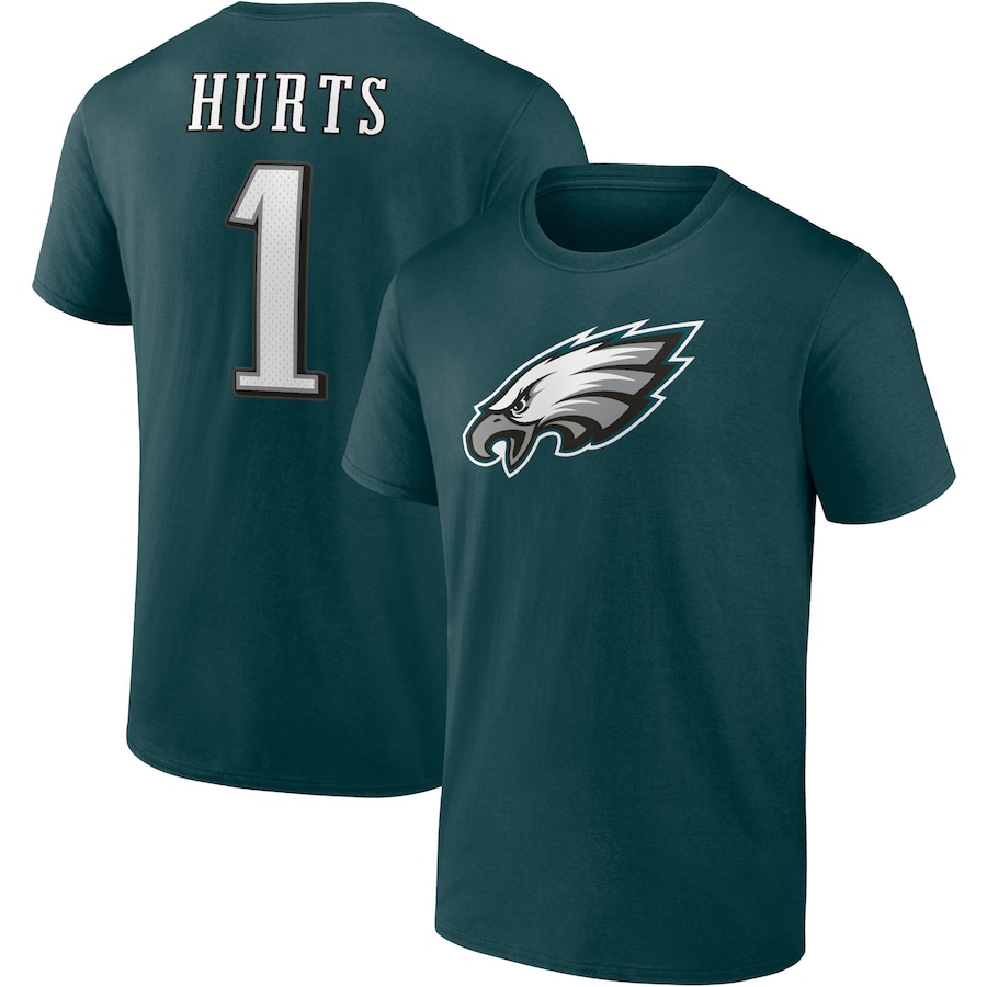 Philadelphia Eagles Jalen Hurts Midnight Green Player Icon T-Shirt - Man