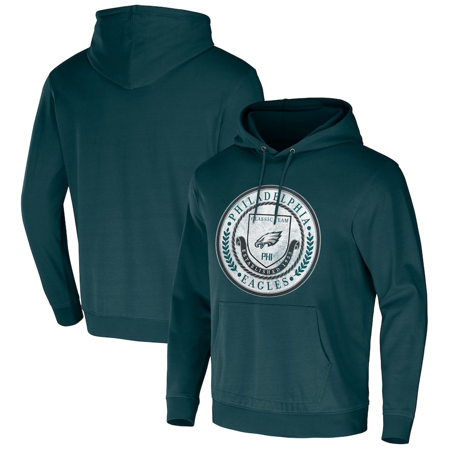 Philadelphia Eagles NFL x Darius Rucker Collection by USASportsStoreMidnight Green Washed Pullover Hoodie - Man Philadelphia Eagles NFL x Darius Rucker Collection by USASportsStoreMidnight Green Washed Pullover Hoodie - Man