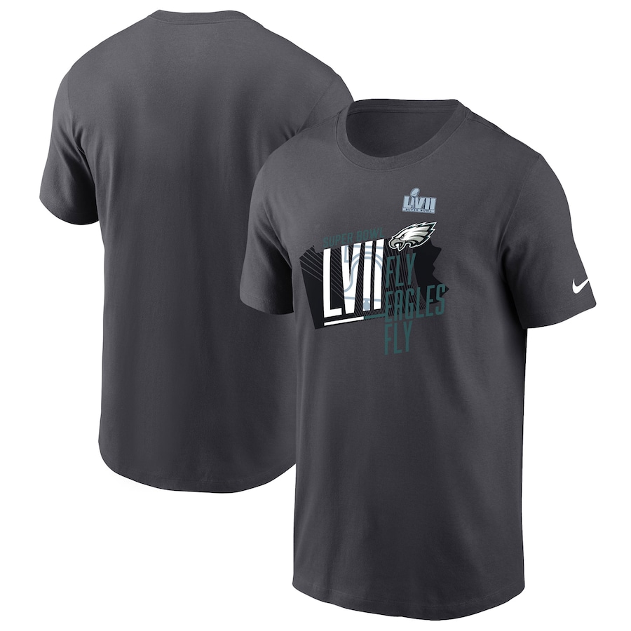 Philadelphia Eagles Football Anthracite Super Bowl LVII Local Phrase T-Shirt - Man