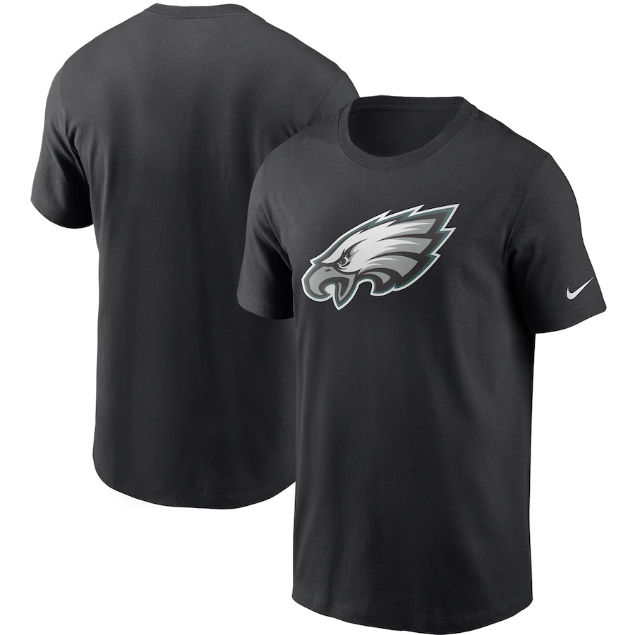 Philadelphia Eagles Football Black Primary Logo T-Shirt - Man