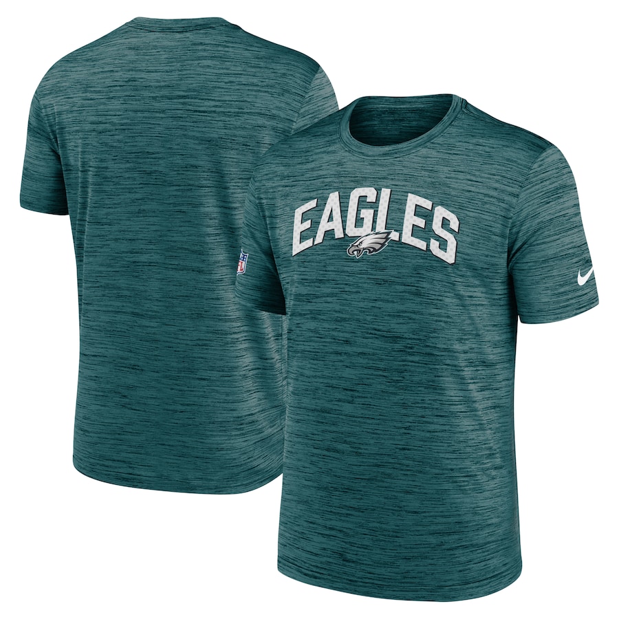 Philadelphia Eagles Football Green Sideline Velocity Athletic Stack Performance T-Shirt - Man Philadelphia Eagles Football Green Sideline Velocity Athletic Stack Performance T-Shirt - Man