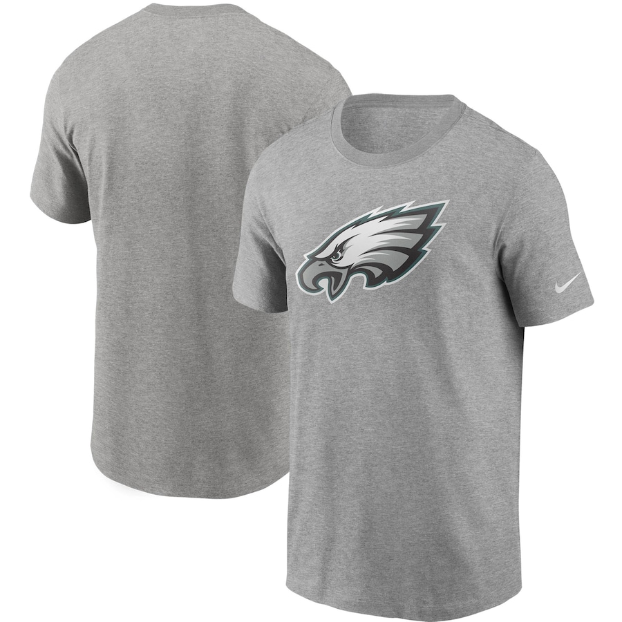 Philadelphia Eagles Football Heathered Gray Primary Logo T-Shirt - Man
