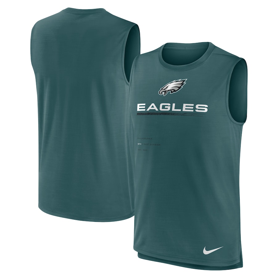 Philadelphia Eagles Football Midnight Green Muscle Trainer Tank Top - Man