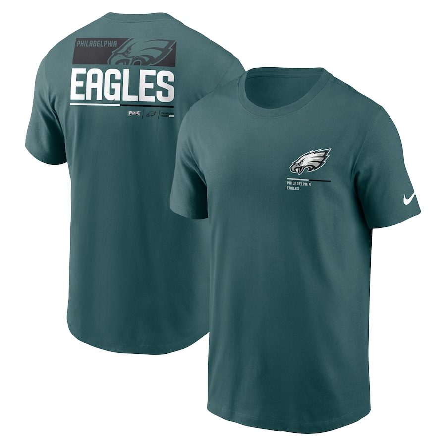 Philadelphia Eagles Football Midnight Green Team Incline T-Shirt - Man Philadelphia Eagles Football Midnight Green Team Incline T-Shirt - Man
