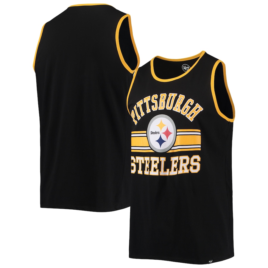 Pittsburgh Steelers '47 Black Edge Super Rival Tank Top - Man