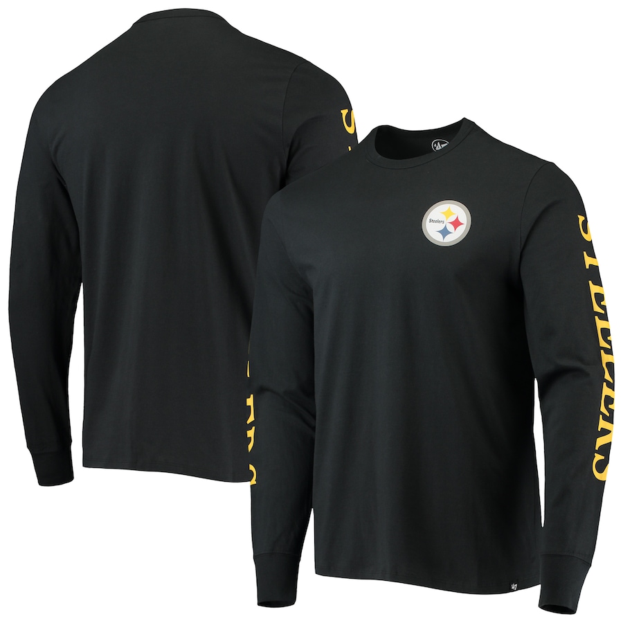 Pittsburgh Steelers '47 Black Franklin Long Sleeve T-Shirt - Man