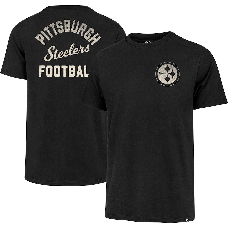 Pittsburgh Steelers '47 Black Turn Back Franklin T-Shirt - Man