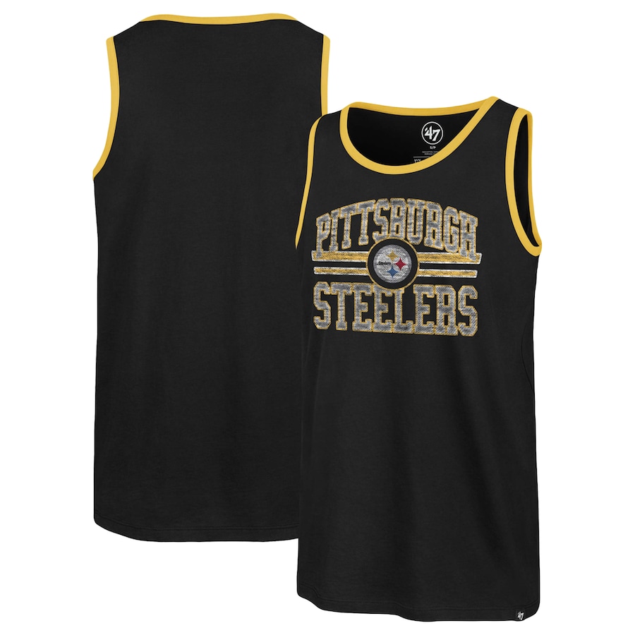 Pittsburgh Steelers '47 Black Winger Franklin Tank Top - Man