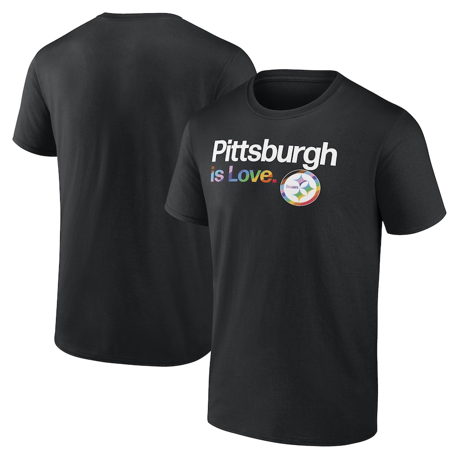 Pittsburgh Steelers Black City Pride Team T-Shirt - Man