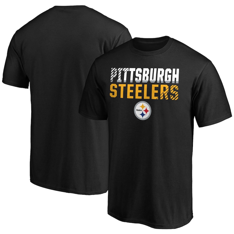 Pittsburgh Steelers Black Fade Out T-Shirt - Man