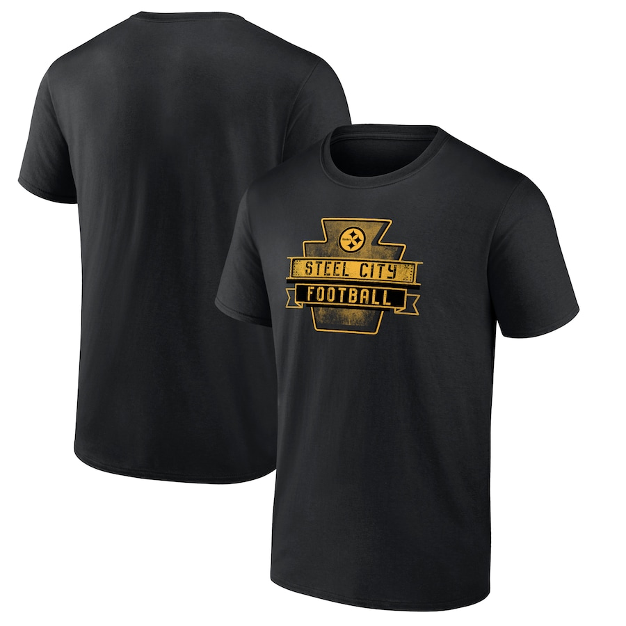 Pittsburgh Steelers Black Route Runner T-Shirt - Man