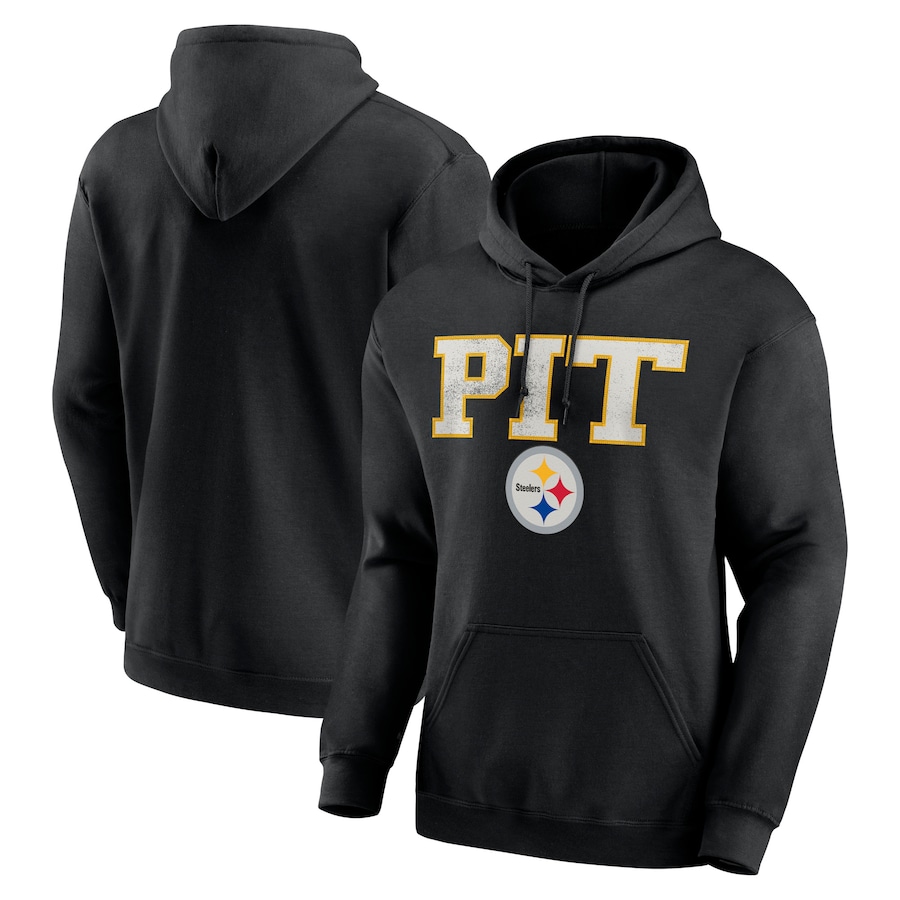 Pittsburgh Steelers Black Scoreboard Pullover Hoodie - Man