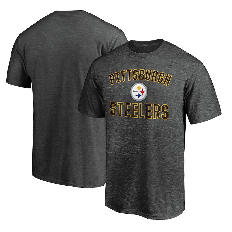 Pittsburgh Steelers Charcoal Victory Arch T-Shirt - Man Pittsburgh Steelers Charcoal Victory Arch T-Shirt - Man