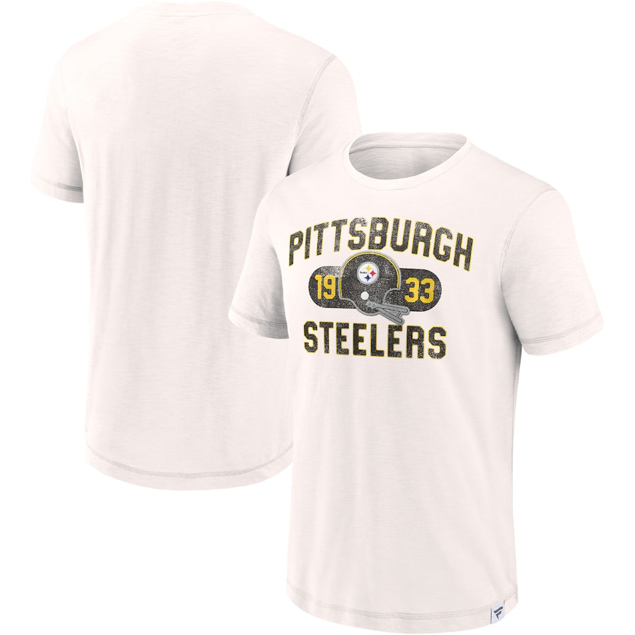 Pittsburgh Steelers White Team Act Fast T-Shirt - Man Pittsburgh Steelers White Team Act Fast T-Shirt - Man