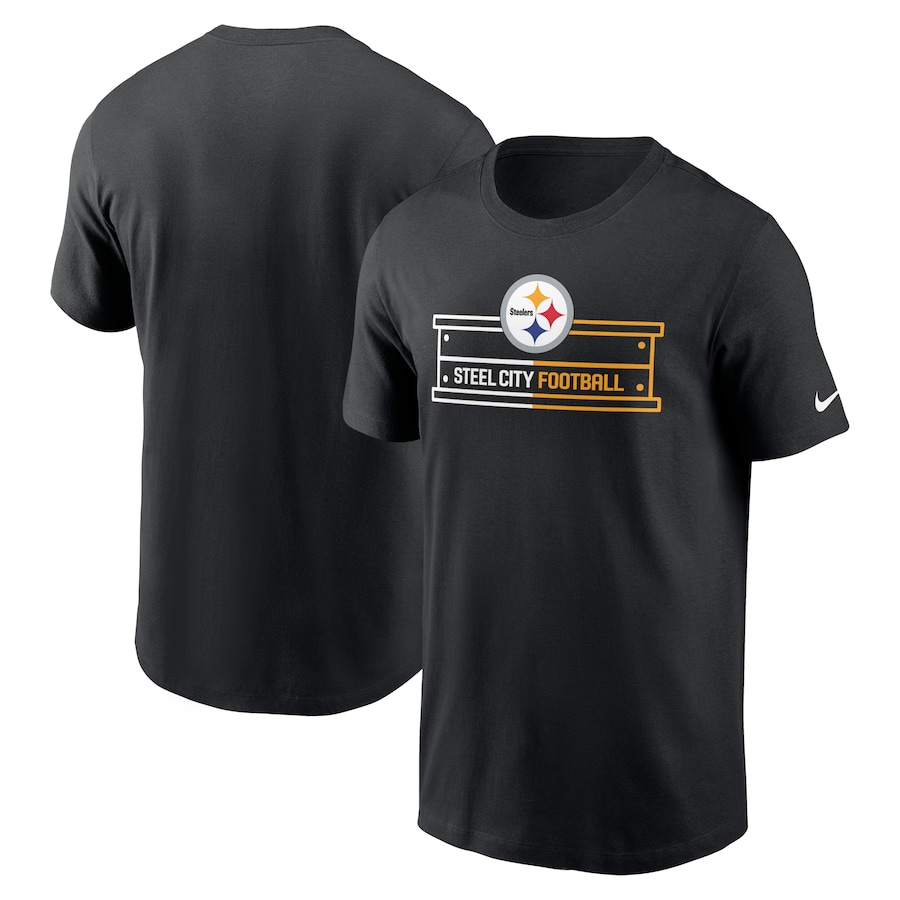 Pittsburgh Steelers Football Black Essential Local Phrase T-Shirt - Man Pittsburgh Steelers Football Black Essential Local Phrase T-Shirt - Man