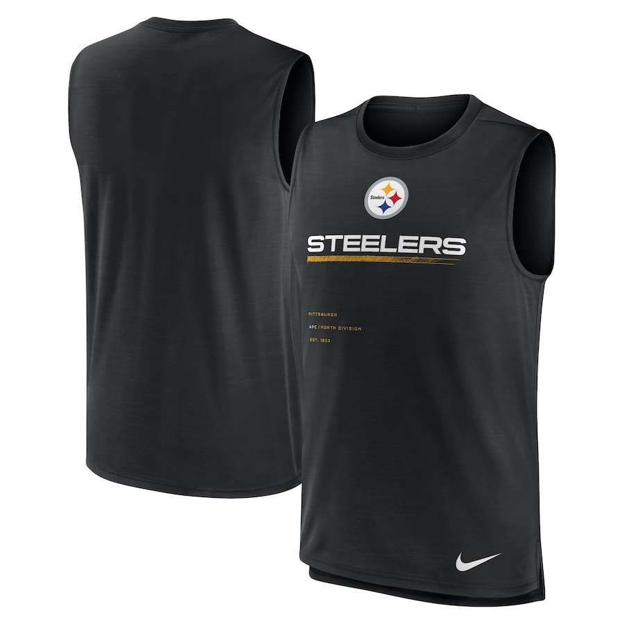 Pittsburgh Steelers Football Black Muscle Trainer Tank Top - Man Pittsburgh Steelers Football Black Muscle Trainer Tank Top - Man