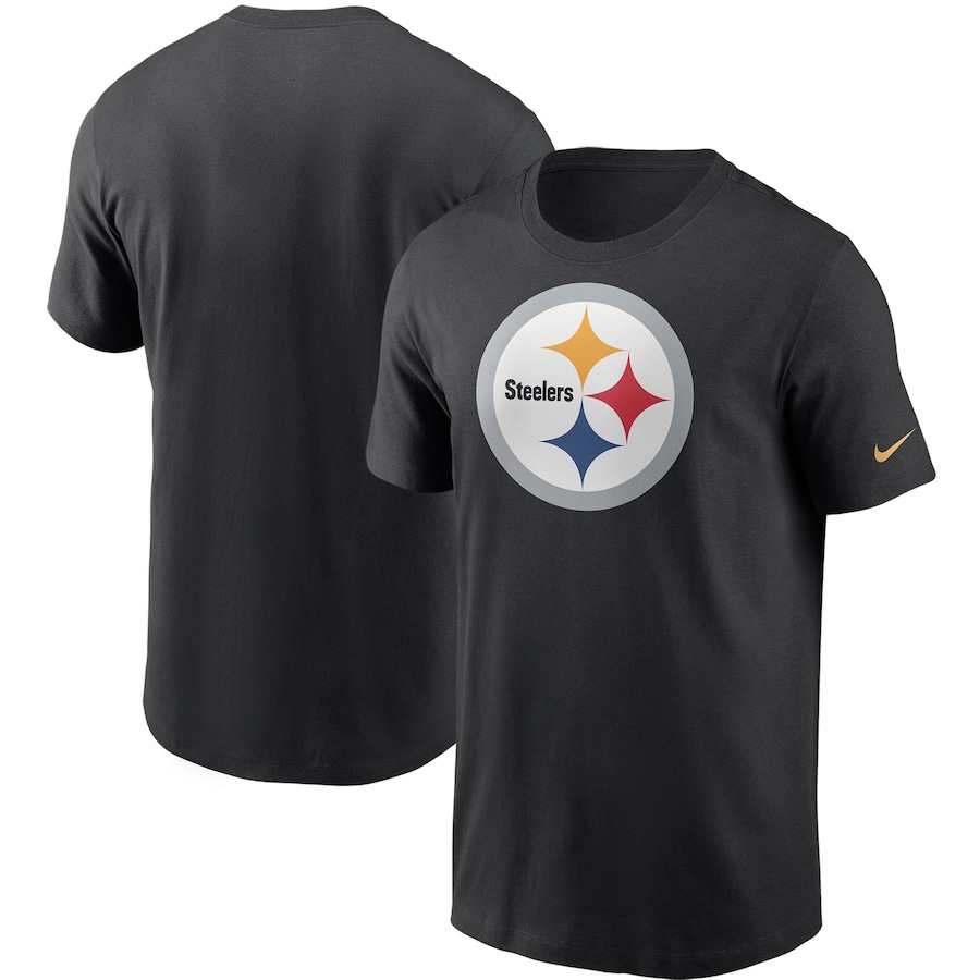 Pittsburgh Steelers Football Black Primary Logo T-Shirt - Man Pittsburgh Steelers Football Black Primary Logo T-Shirt - Man
