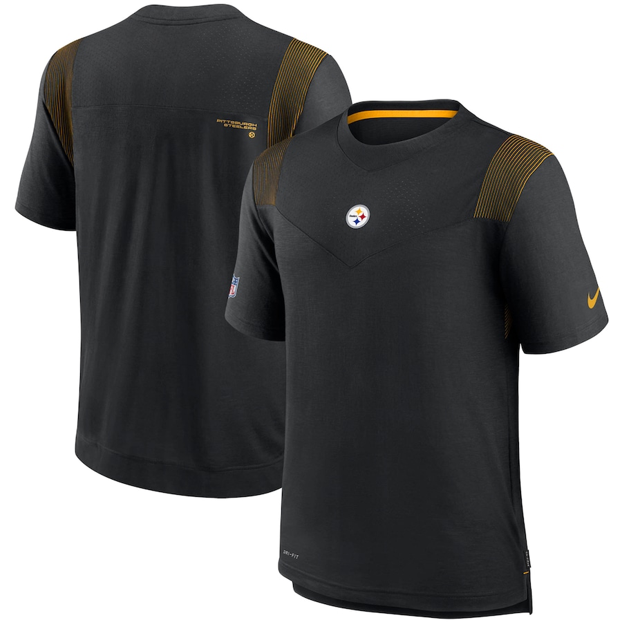 Pittsburgh Steelers Football Black Sideline Player UV Performance T-Shirt - Man Pittsburgh Steelers Football Black Sideline Player UV Performance T-Shirt - Man