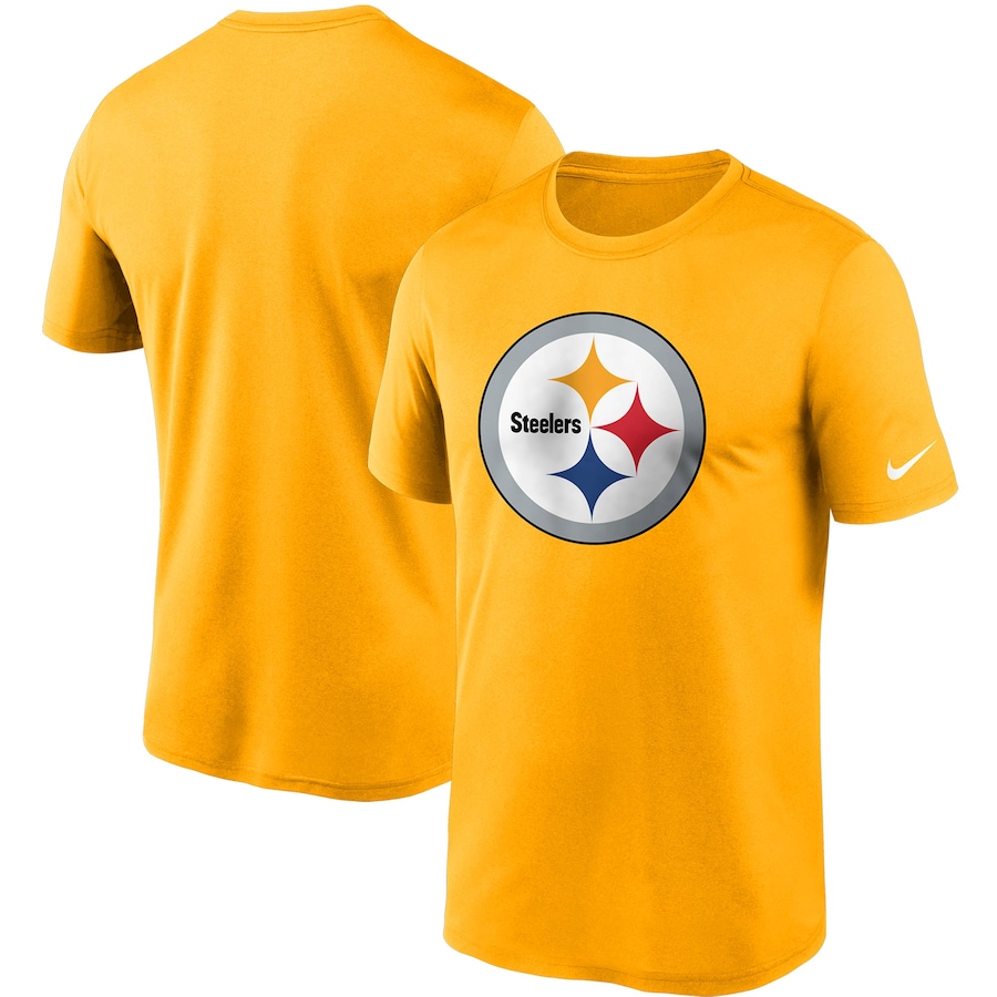Pittsburgh Steelers Football Gold Logo Essential Legend Performance T-Shirt - Man Pittsburgh Steelers Football Gold Logo Essential Legend Performance T-Shirt - Man