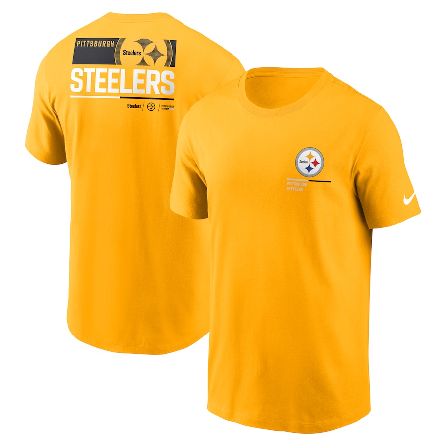 Pittsburgh Steelers Football Gold Team Incline T-Shirt - Man Pittsburgh Steelers Football Gold Team Incline T-Shirt - Man