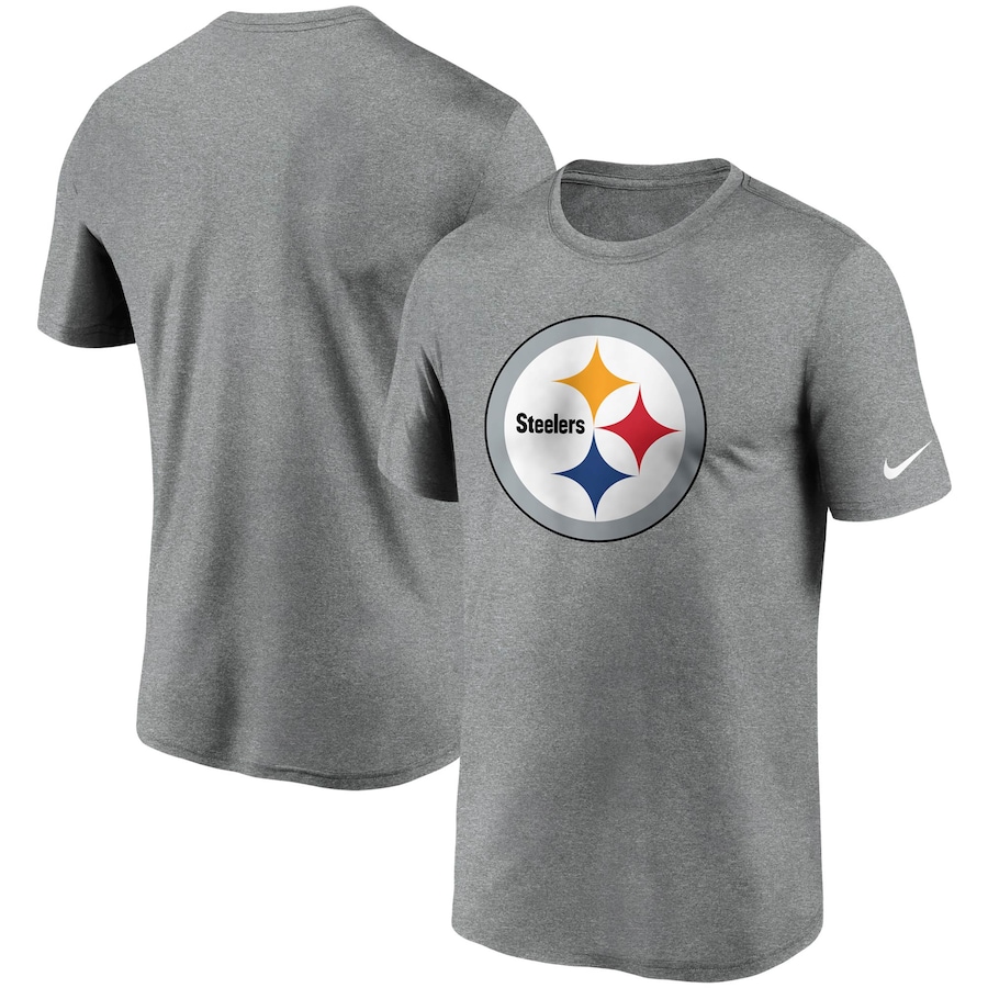 Pittsburgh Steelers Football Heathered Charcoal Logo Essential Legend Performance T-Shirt - Man Pittsburgh Steelers Football Heathered Charcoal Logo Essential Legend Performance T-Shirt - Man
