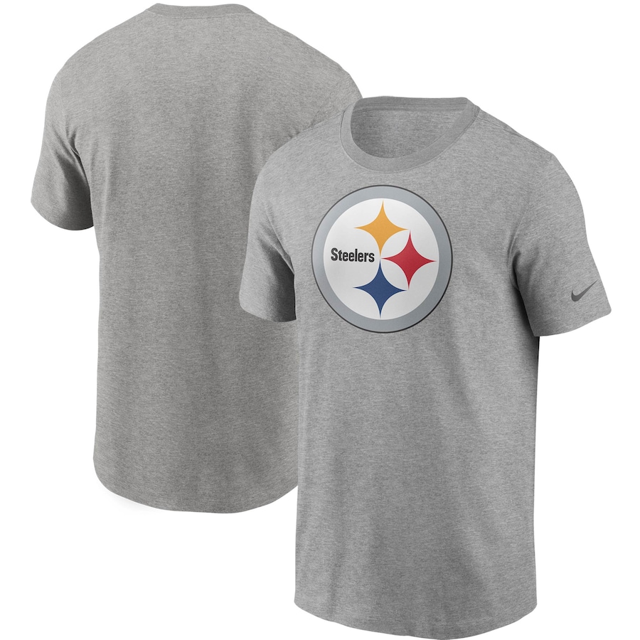 Pittsburgh Steelers Football Heathered Gray Primary Logo T-Shirt - Man Pittsburgh Steelers Football Heathered Gray Primary Logo T-Shirt - Man