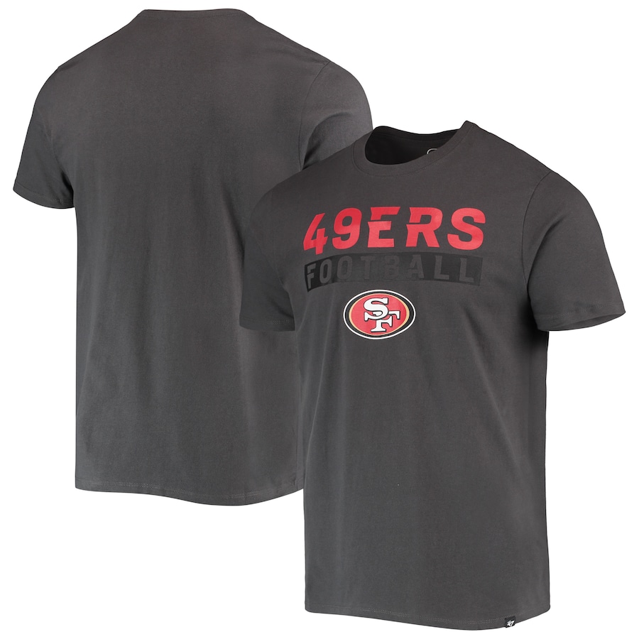 San Francisco 49ers '47 Charcoal Dark Ops Super Rival T-Shirt - Man