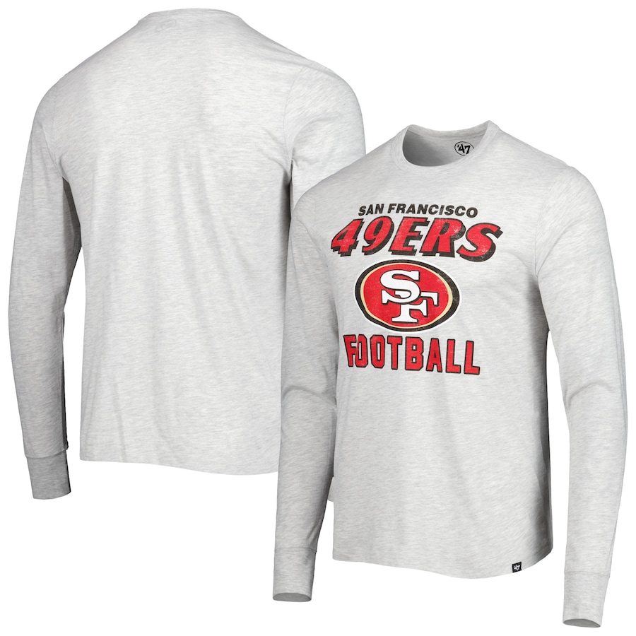 San Francisco 49ers '47 Heathered Gray Dozer Franklin Long Sleeve T-Shirt - Man