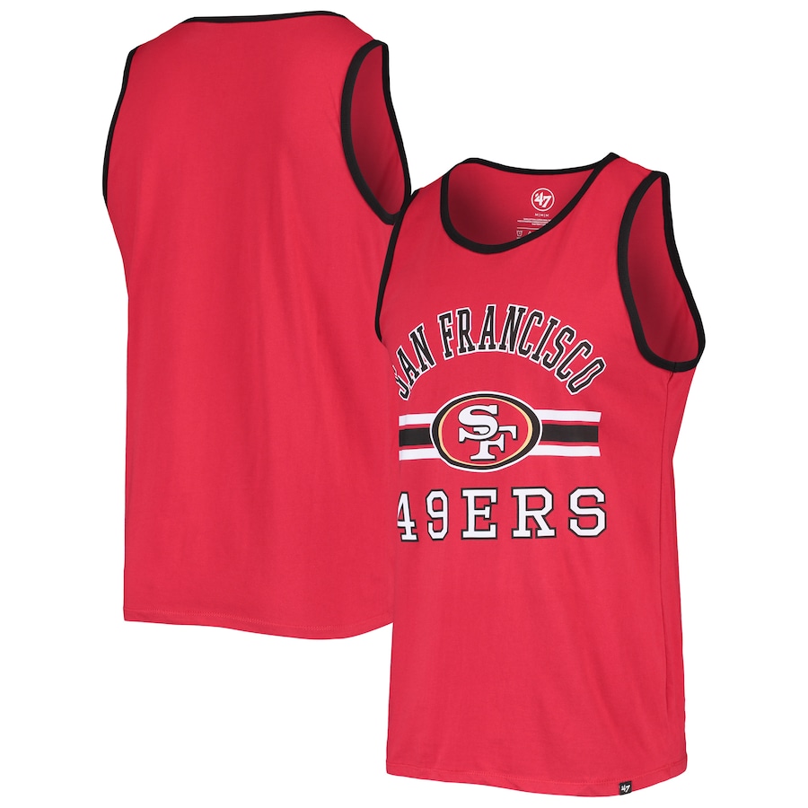 San Francisco 49ers '47 Scarlet Edge Super Rival Tank Top - Man