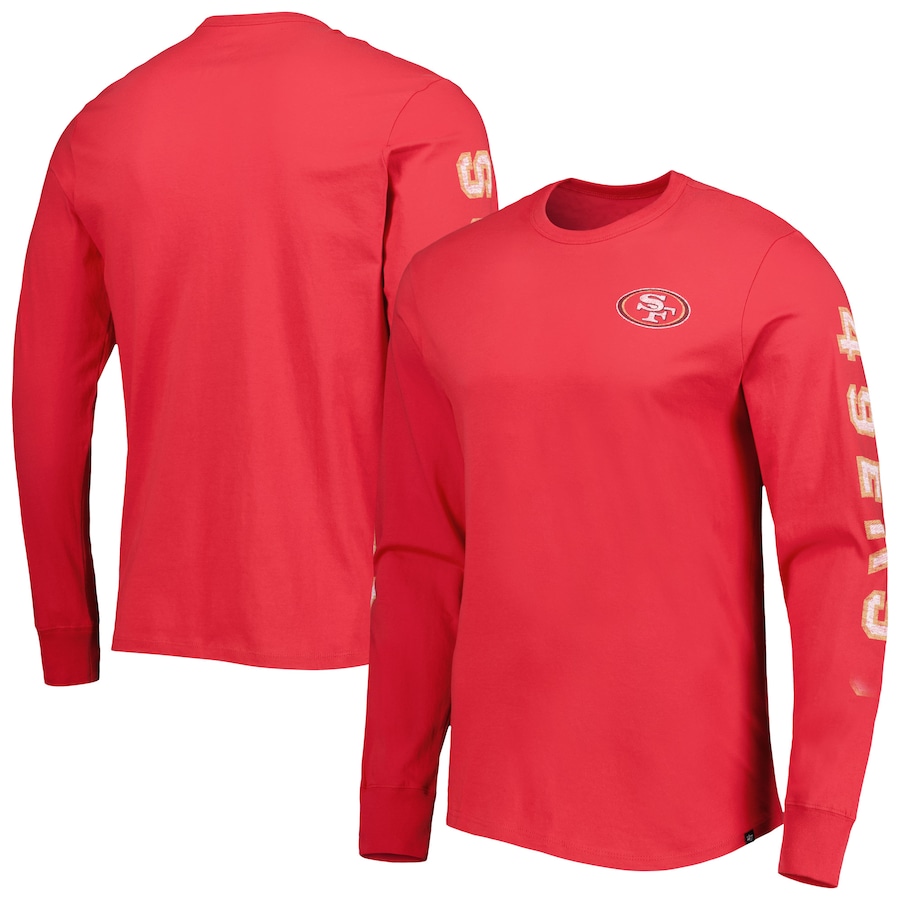 San Francisco 49ers '47 Scarlet Franklin Long Sleeve T-Shirt - Man